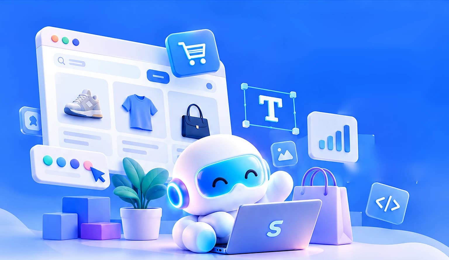 Storxon робот зөөврийн компьютер дээр онлайн дэлгүүр бүтээж байна